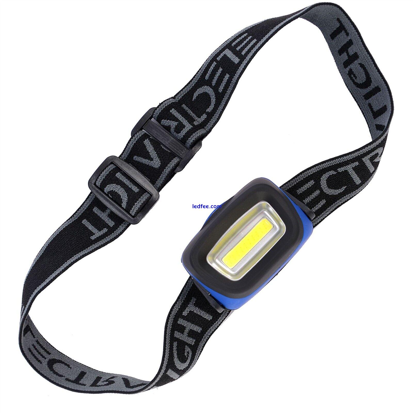 Headlight COB LED Ultra Bright Head Torch Mechanics Camping Fishing Flashlight 2 