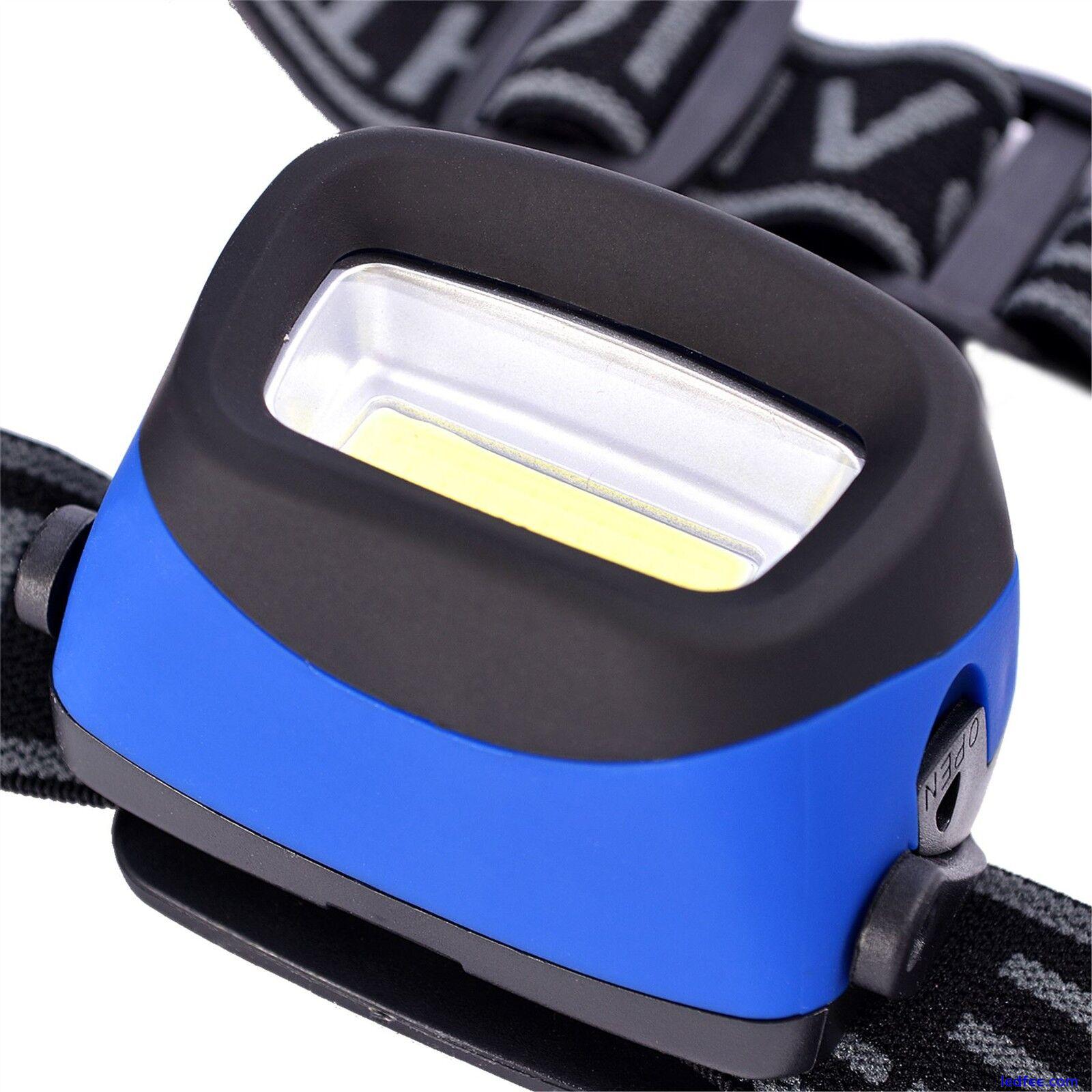 Headlight COB LED Ultra Bright Head Torch Mechanics Camping Fishing Flashlight 0 