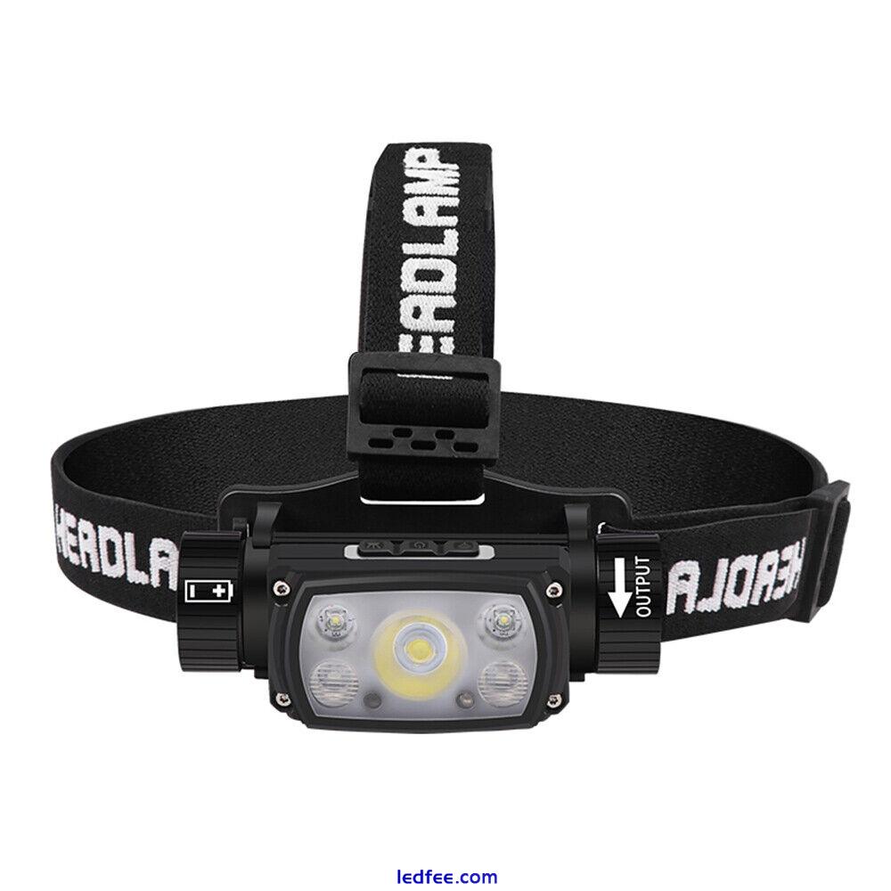 5 LED Headlamp USB Rechargeable Head Light Flashlight Torch Headlight 1 