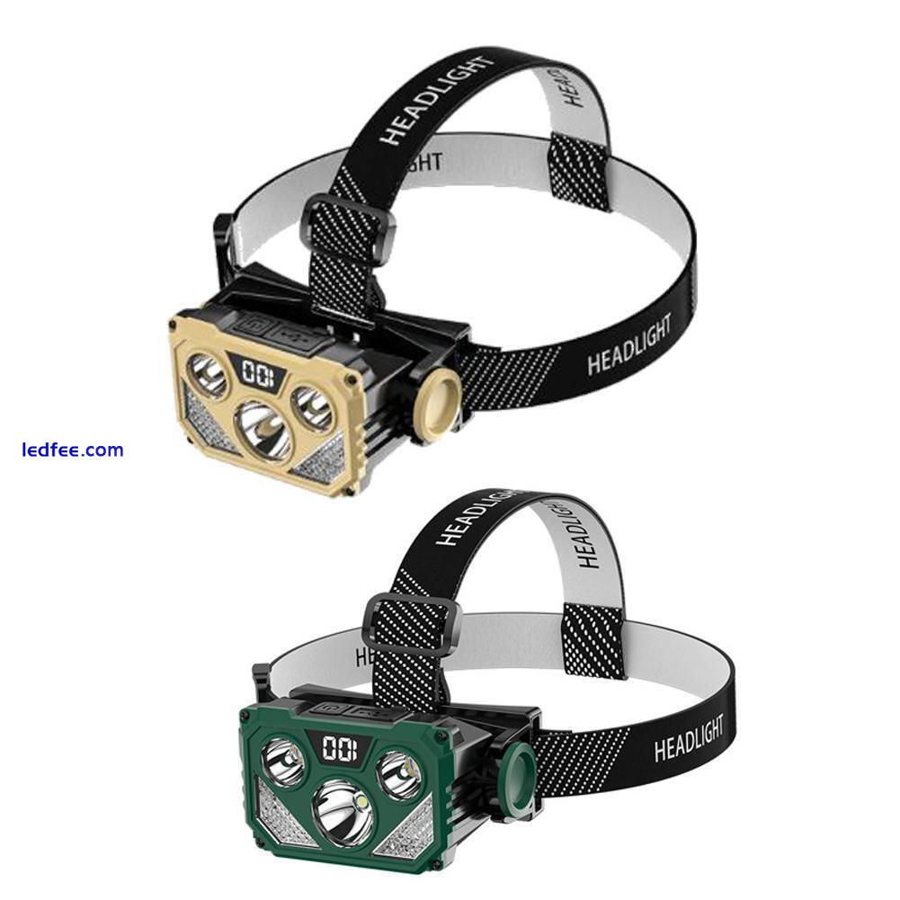 Headlamp 3-LED Super Bright Lumen Rechargeable Head Light Flashlight Torch Lamp 2 