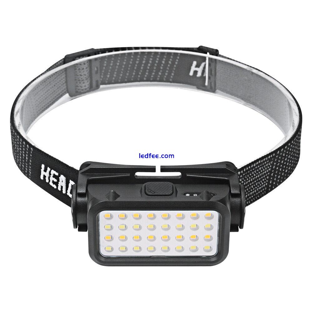 Rechargeable Camping Fishing Headlamp Torch 32LED Warm Light Super Bright Lamp 2 