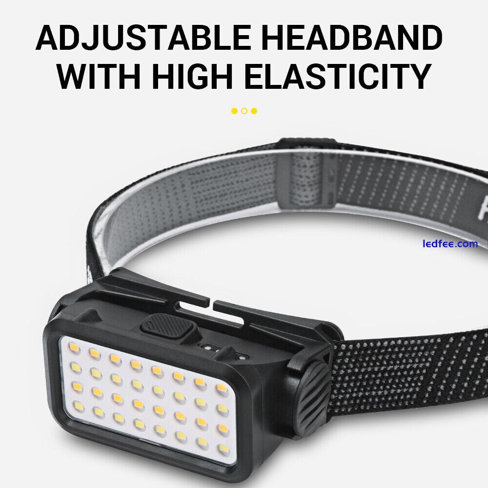 Rechargeable Camping Fishing Headlamp Torch 32LED Warm Light Super Bright Lamp 0 