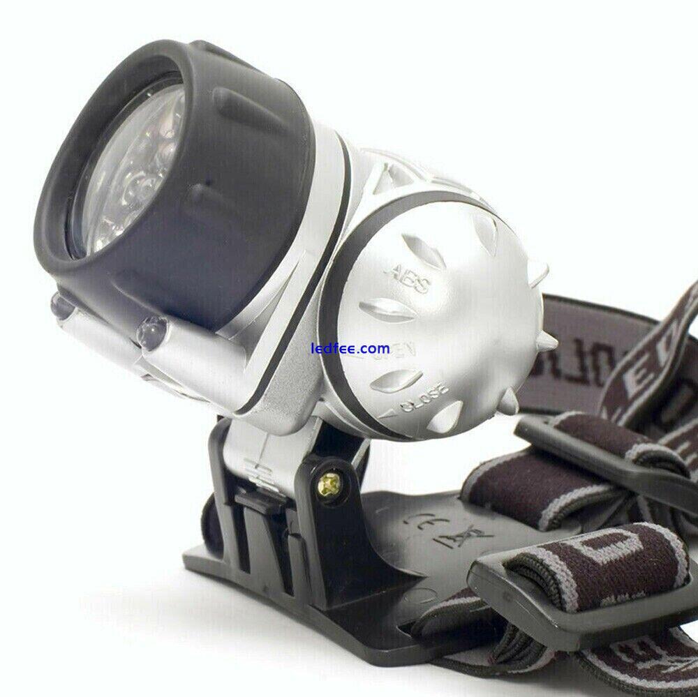 12 LED Head Torch Lamp Light Bright Outdoor Waterproof For Camping Fishing Work 3 