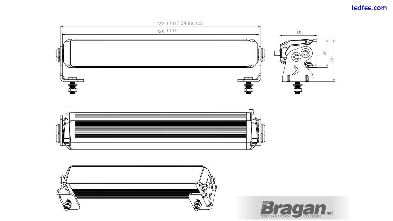 12v 24v 14" Multi Functional LED Spot Light Bar For Universal Truck 4x4 Van SUV 5 