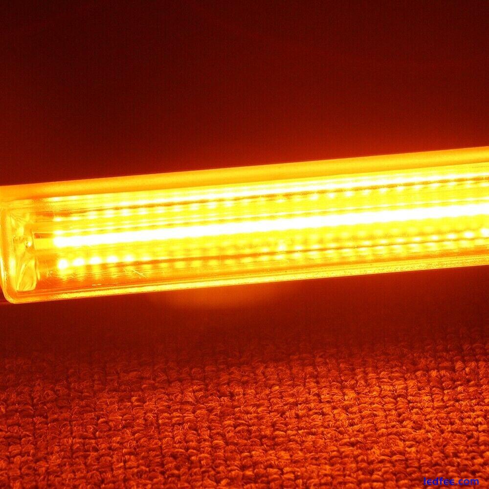 23'' 72W Cob Led Emergency Warning Hazard Flash Strobe Beacon Light Bar Amber 3 