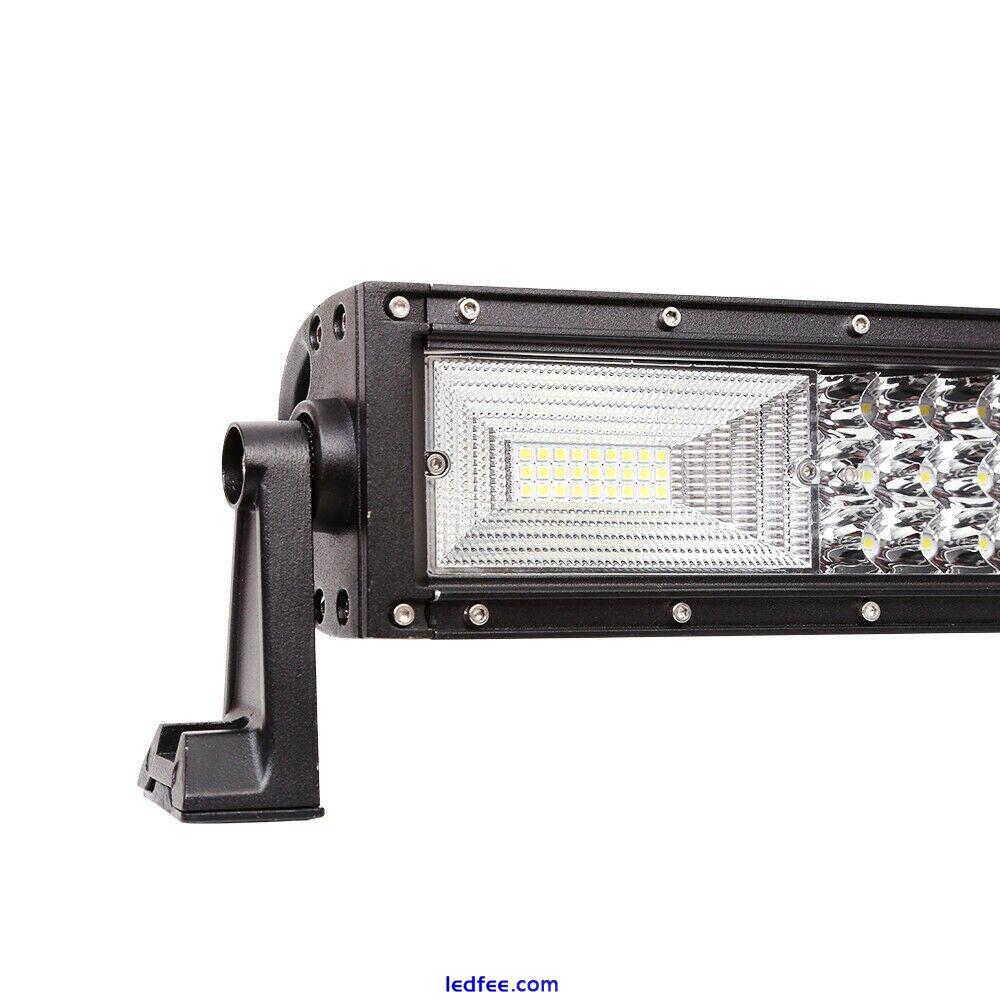 7D Three Row 42" inch 594W LED Light Lamp Bar Spot Flood Combo SUV 4X4 12V 24V 3 