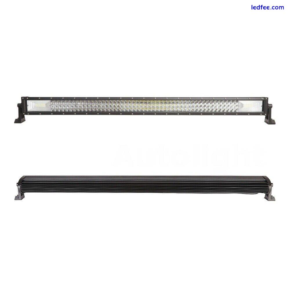 7D Three Row 42" inch 594W LED Light Lamp Bar Spot Flood Combo SUV 4X4 12V 24V 0 