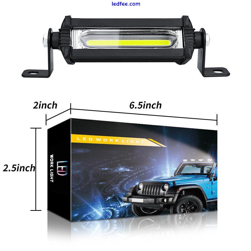 4X 4inch LED Light Bar Slim Single Row Work Light Truck SUV Off-Road Light US 4 