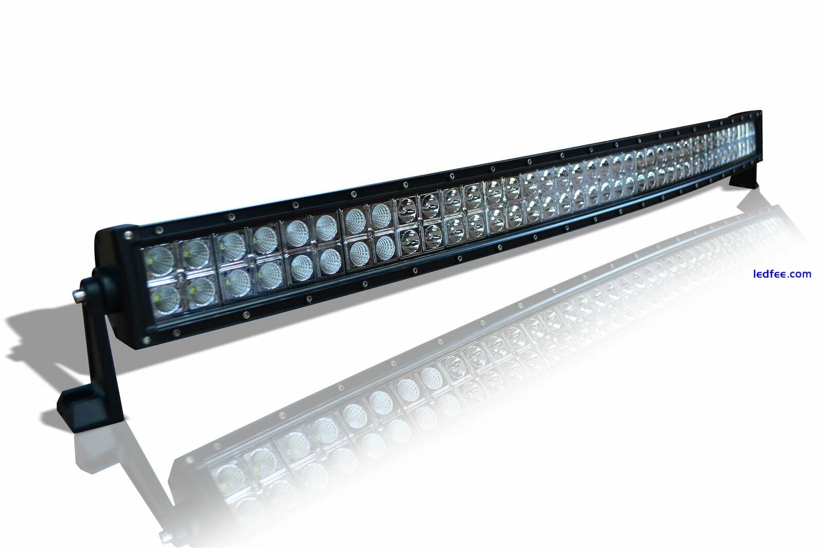 12v/24v 42.4" DRL Spot Light Flood LED Light Bar Black Aluminium Truck Van 4x4 5 