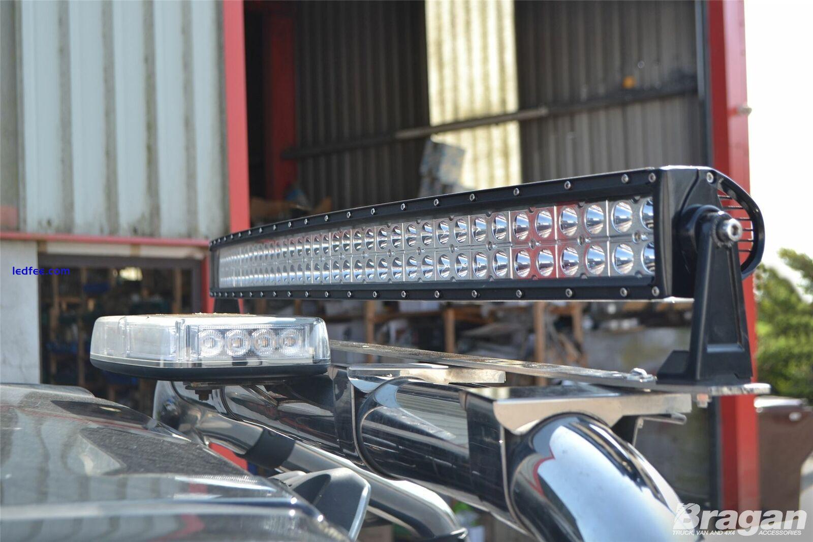 12v/24v 42.4" DRL Spot Light Flood LED Light Bar Black Aluminium Truck Van 4x4 1 