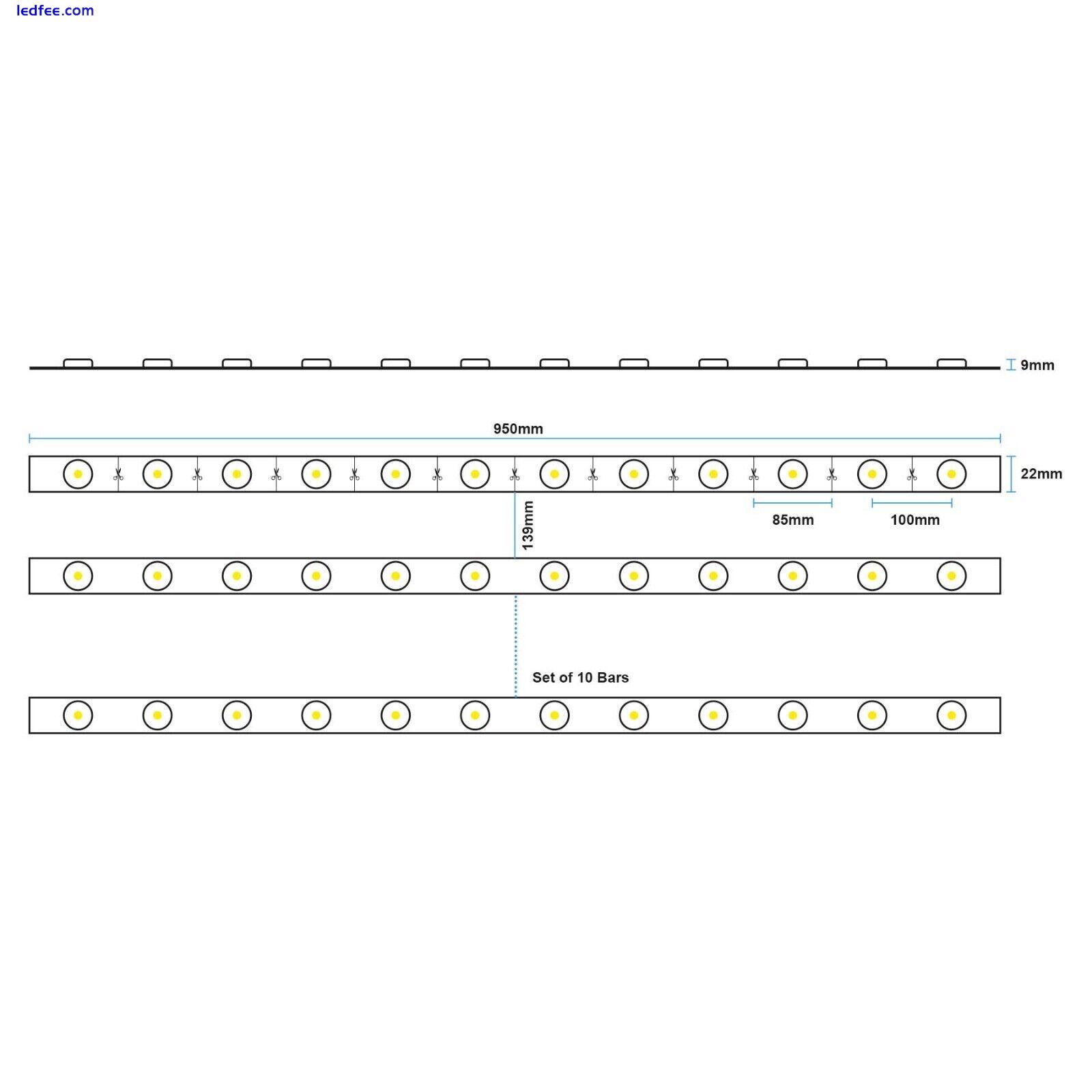 10pcs DC12V SMD3030 LED Light Bars Cool White 6000K For Sign Board Display Box 2 