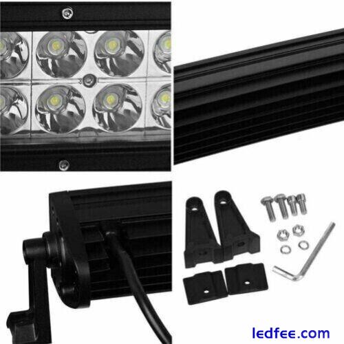 52" Curved 300W LED Work Light Bar Spot Roof OffRoad SUV Lamp Car Light Truck 3 