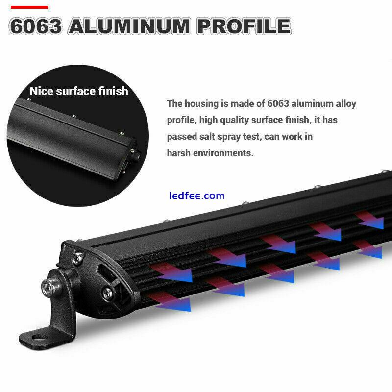 Slim 10inch LED Light Bar Spot Flood Combo Work SUV Boat Offroad Driving ATV 4WD 5 