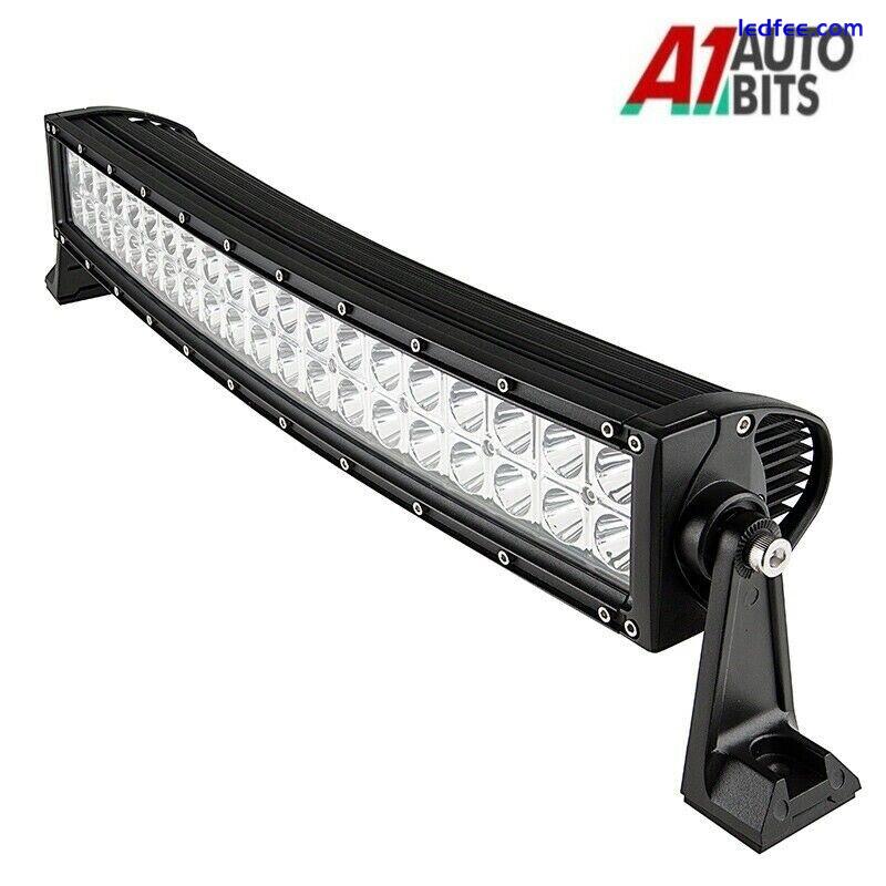 22Inch 120w Led Work Light Bar Curved Spot Offroad Truck Driving Suv 12/24v 0 