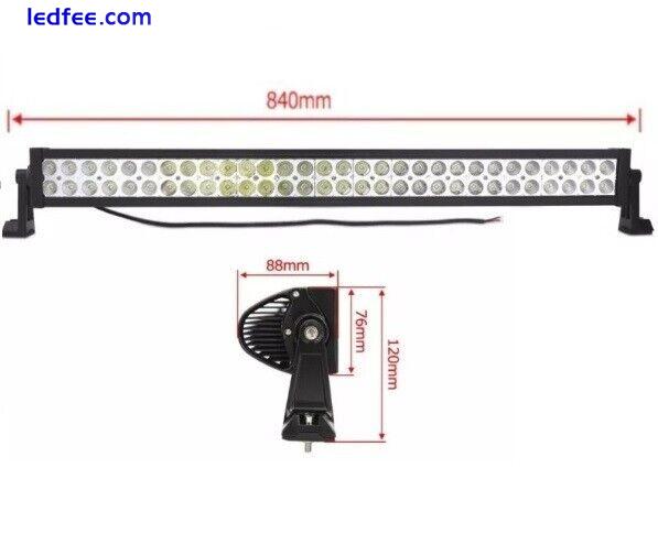 32" Led Light Bar 180w 4d Lens Spot Flood Work Lamp Recovery Pickup Truck Lorry 0 