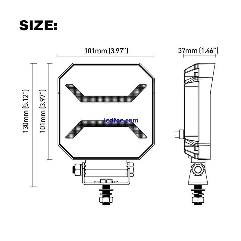 12V 24V LED Work Light Bar Spot/DRL Lights Driving Lamp Offroad Car Truck SUV 4 