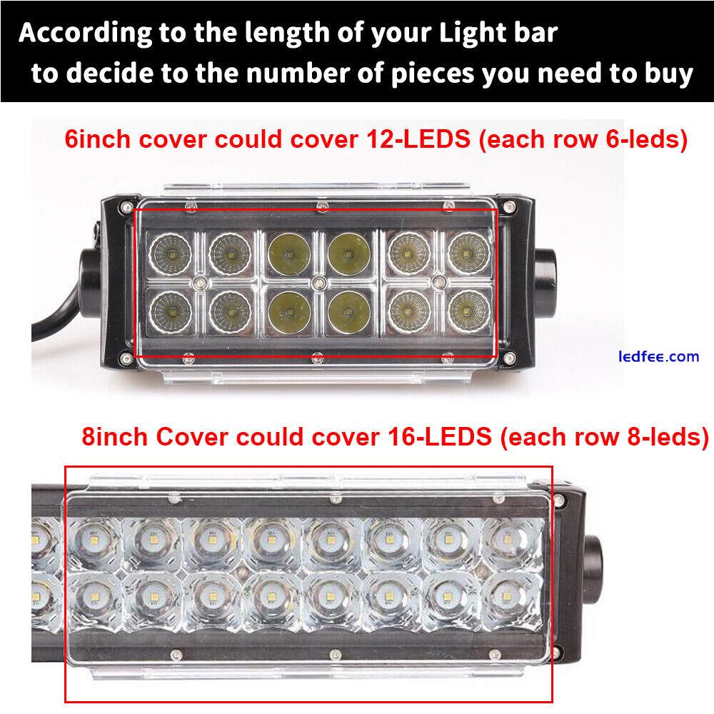 Led Work Light Bar Cover 6 Colors 6" 8" For 12" 20" 24" 32" 42" 50" 52" 54" Bar 3 