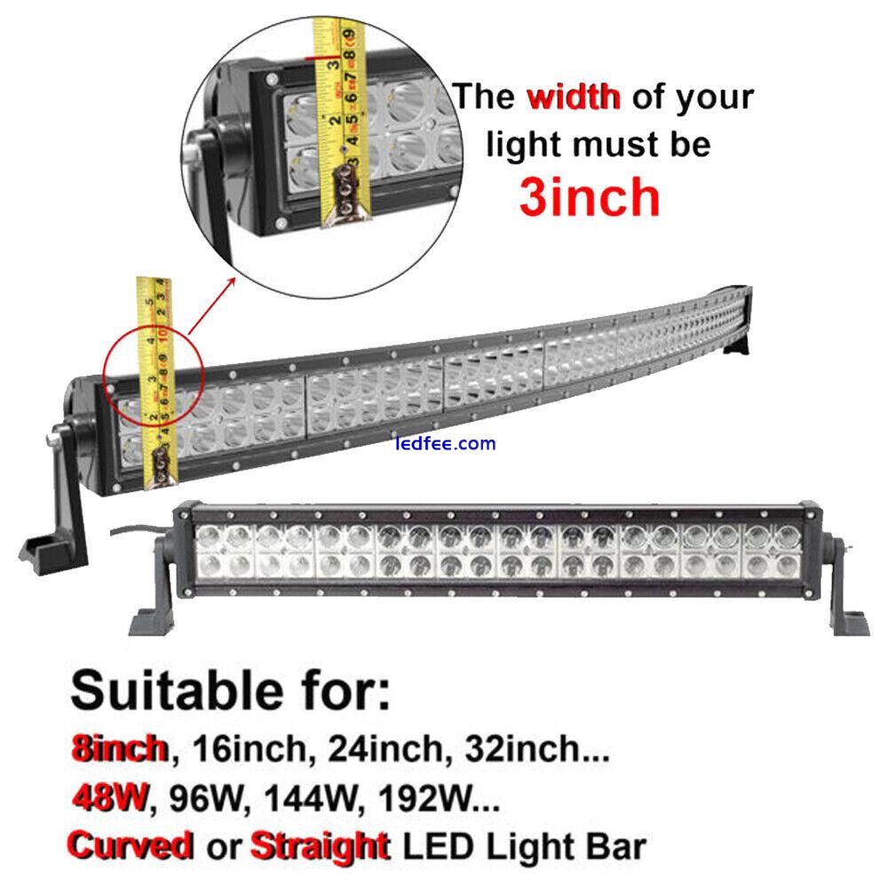 Led Work Light Bar Cover 6 Colors 6" 8" For 12" 20" 24" 32" 42" 50" 52" 54" Bar 0 