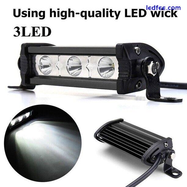 4 Inch 9W LED Slim Work Light Bar Spot Off-Road Driving SUV 4x4 Bullbar 12v 24v 2 