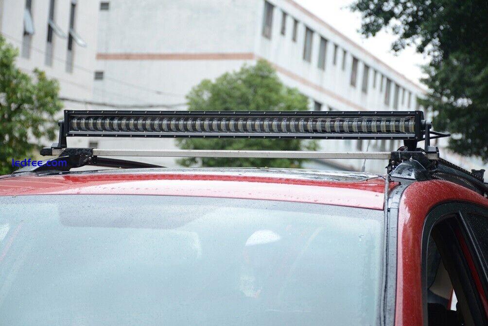 44" LED Light Bar Hi-Low Spot Beam Work Lamp 9D For Suv Truck Atv 4X4 12V 24V 3 