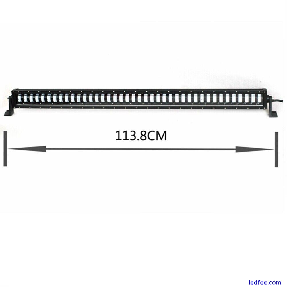 44" LED Light Bar Hi-Low Spot Beam Work Lamp 9D For Suv Truck Atv 4X4 12V 24V 0 