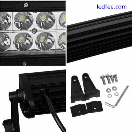52" 300w Led Work Light Bar Curved Spot Roof Offroad Truck Driving Suv 12/24v 3 