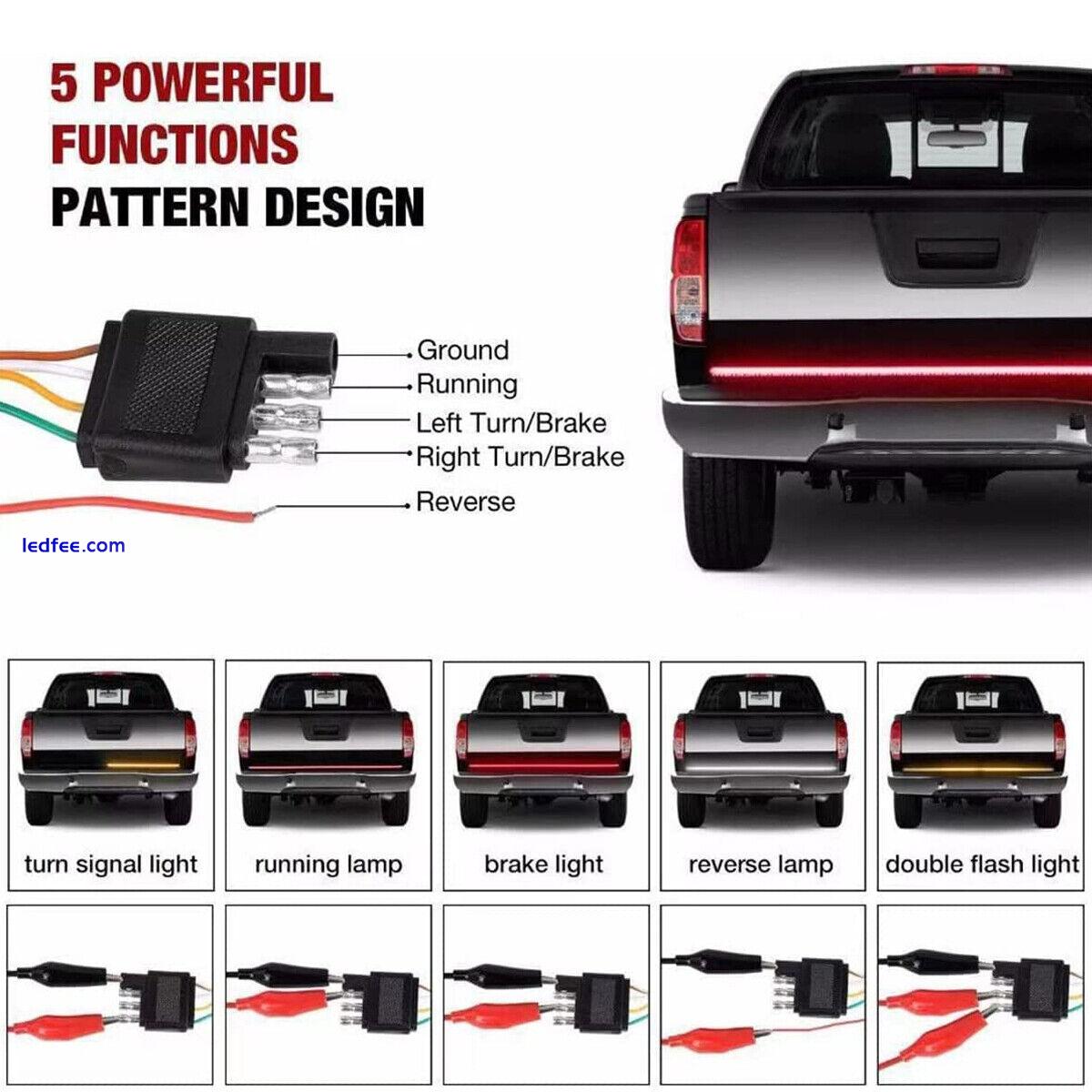 60" inch 432-LED Truck Strip Tailgate Turn Signal Brake Tail Reverse Light Bar 3 