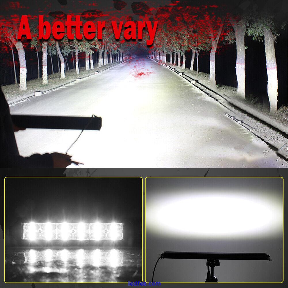 52" inch Dual Row LED Light Bar Roof Spot Offroad Truck Driving ATV SUV 4WD Boat 1 