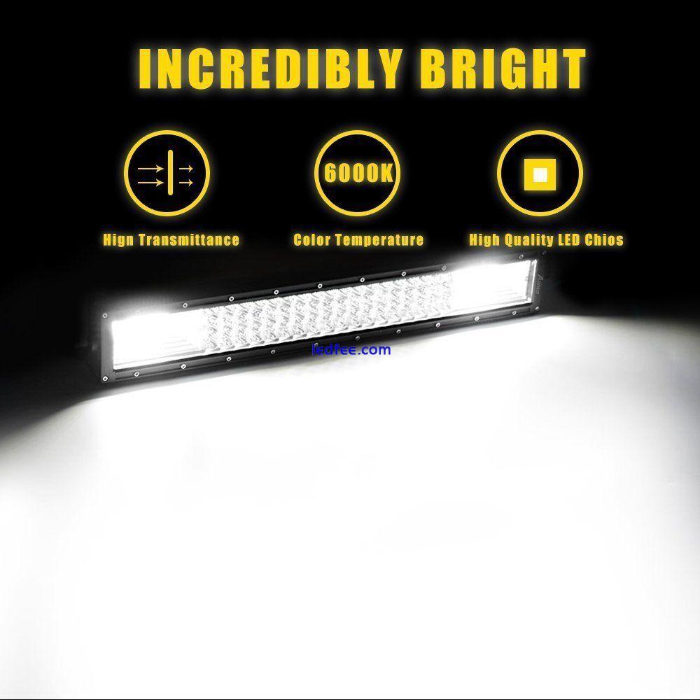 32 Inch LED LIGHT BAR Tri Row Spot Flood Combo Truck Offroad 4WD ATV SUV Light 1 