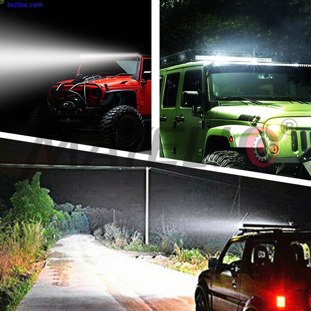 22inch LED Light Bar Spot Flood Combo for Truck SUV ATV Jeep Offroad Driving 3 