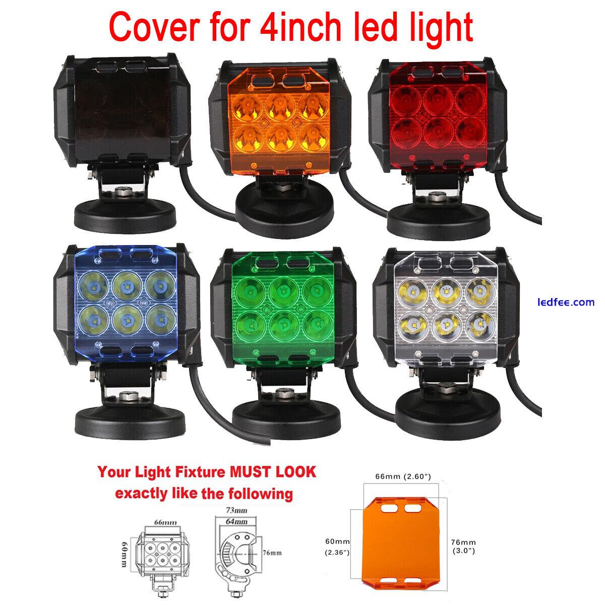 3 inch Led Cube Light Cover/6 inch 8 inch Led Light Bar Cover/ 4" Led Pods Cover 0 