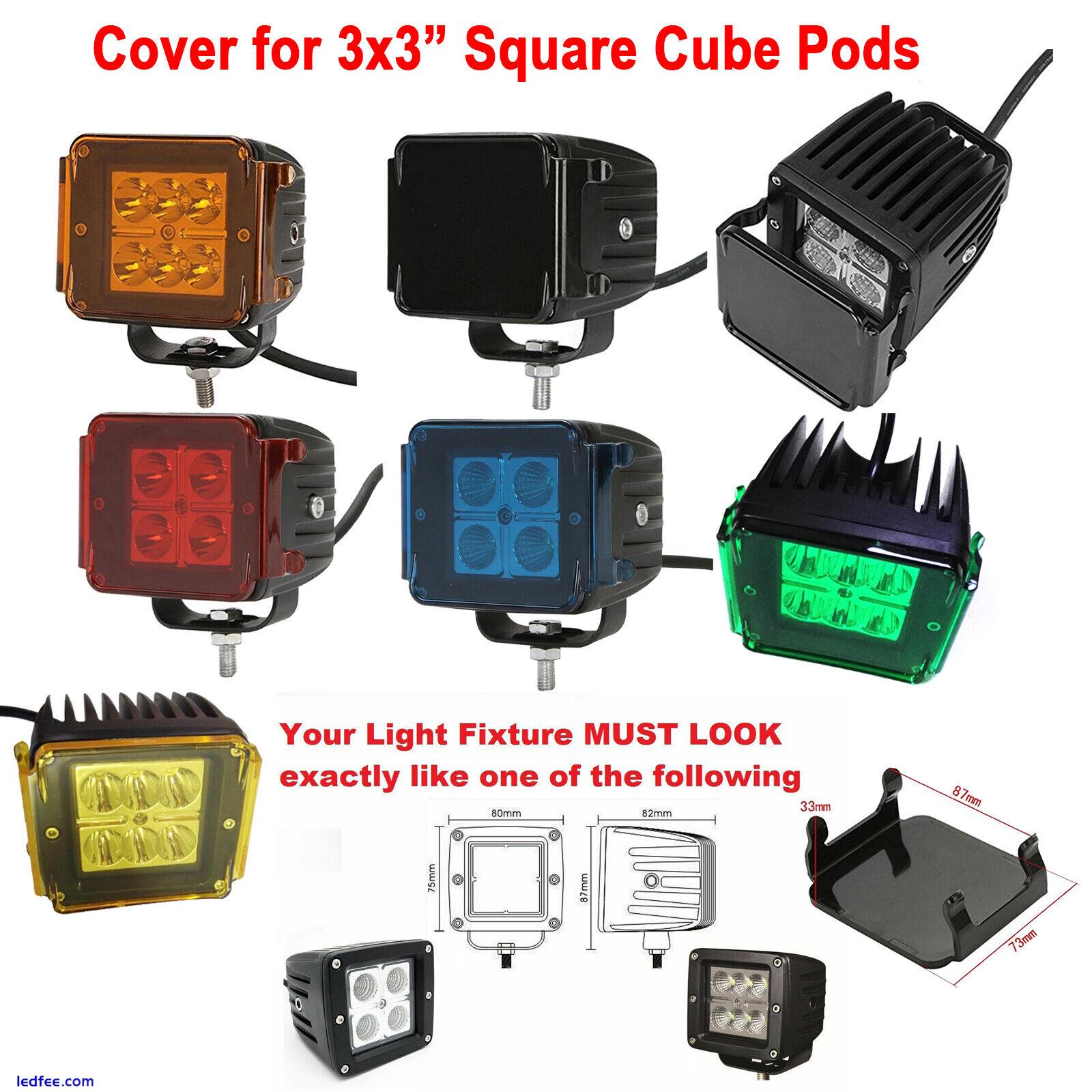 3 inch Led Cube Light Cover/6 inch 8 inch Led Light Bar Cover/ 4" Led Pods Cover 5 