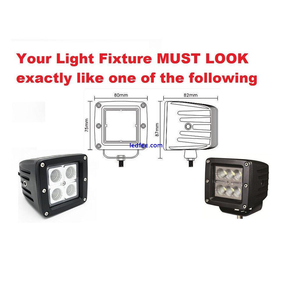 Protective Lens Cover For 3x3" Square LED Cube Pods Off-ROAD Led WORK LIGHT BAR 2 