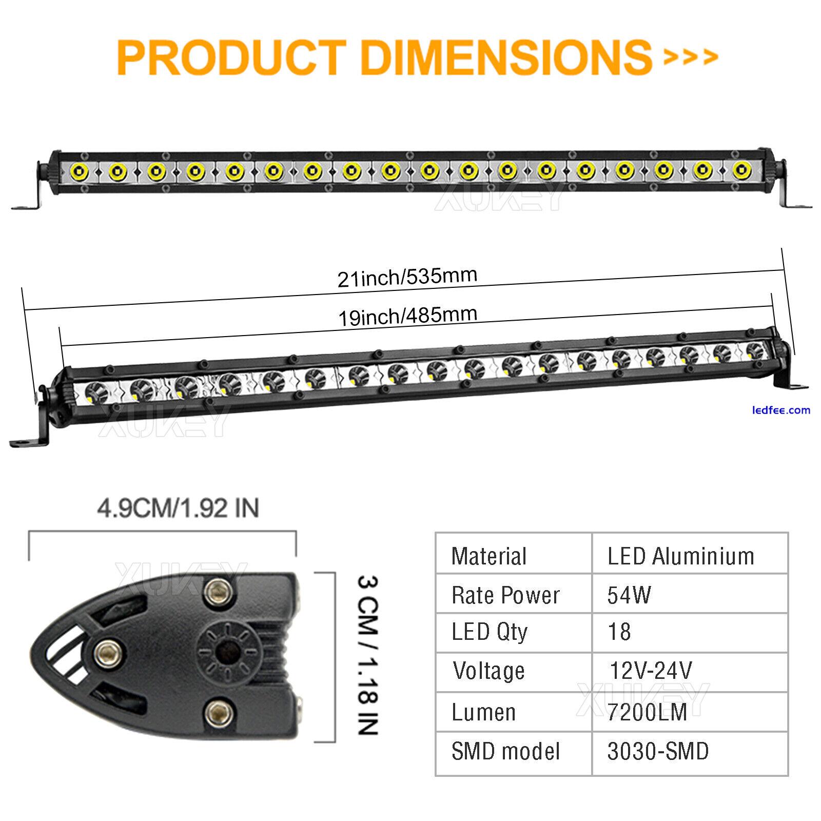 20" LED Arbeitsscheinwerfer Rückfahrscheinwerfer Scheinwerfer 12V Leuchtbalken~ 4 