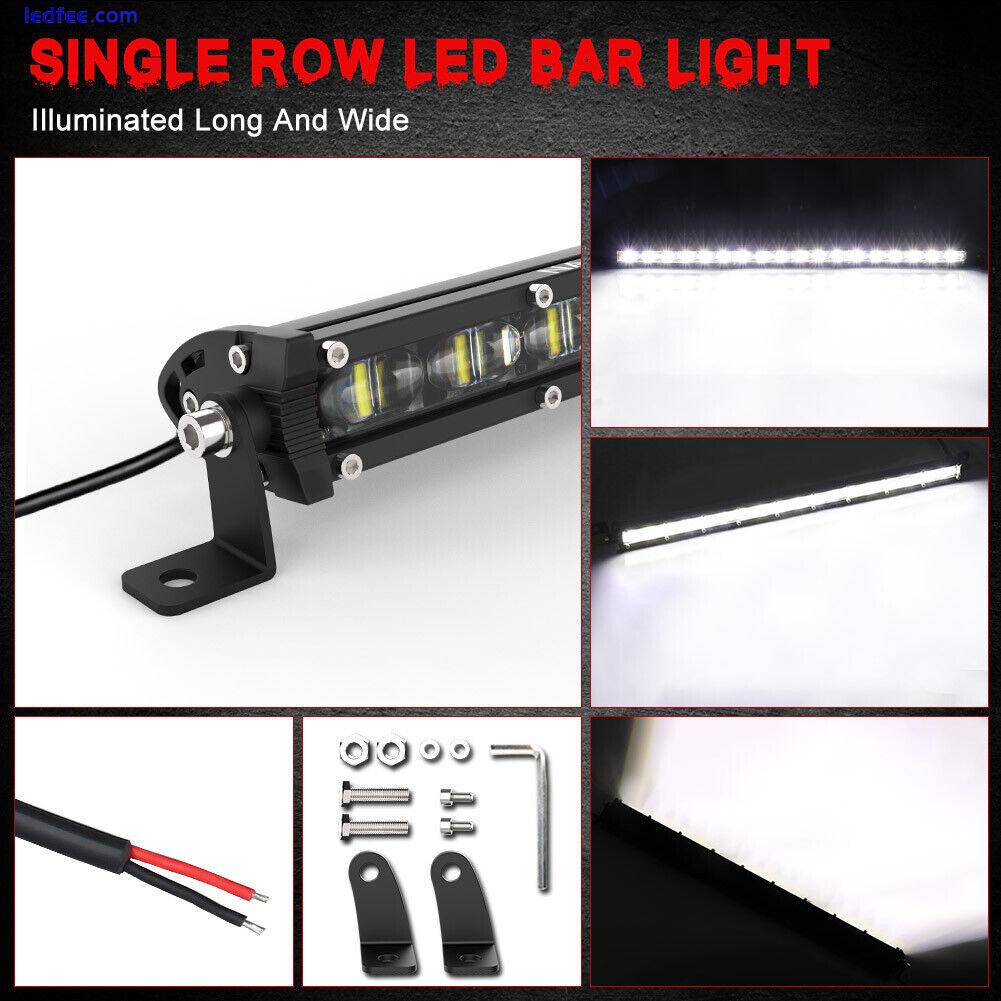 8"-50 inch Slim LED Light Bar Spot Flood Combo Work Offroad SUV ATV Fog Driving 5 