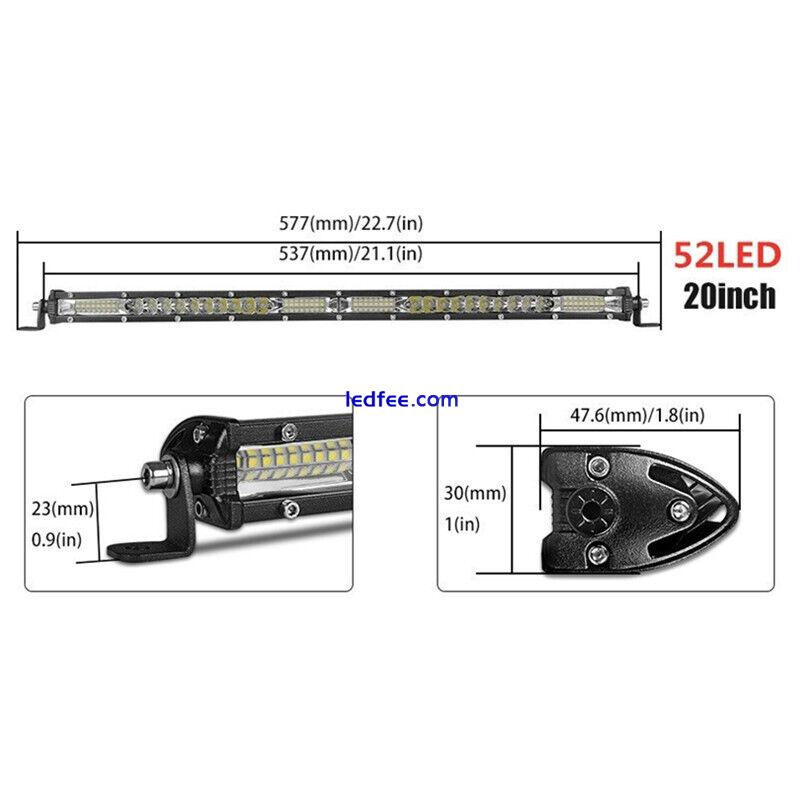 DC12V Car LED Light Bar Single Row Combo Beam Barra 40 LED Work Lamp Driving Bar 1 