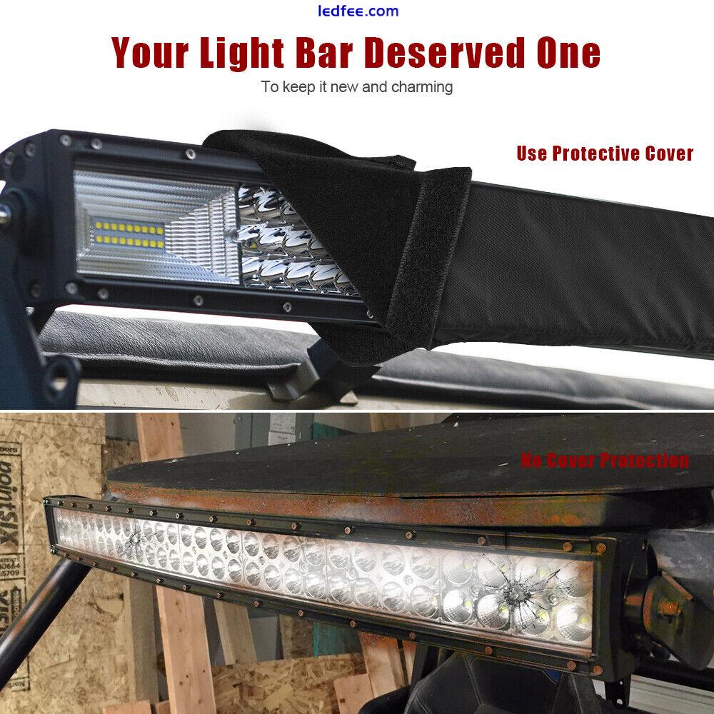 52 Inch LED Light Bar Cover Straight Curved Protective Gear Sleeve Waterproof 5 