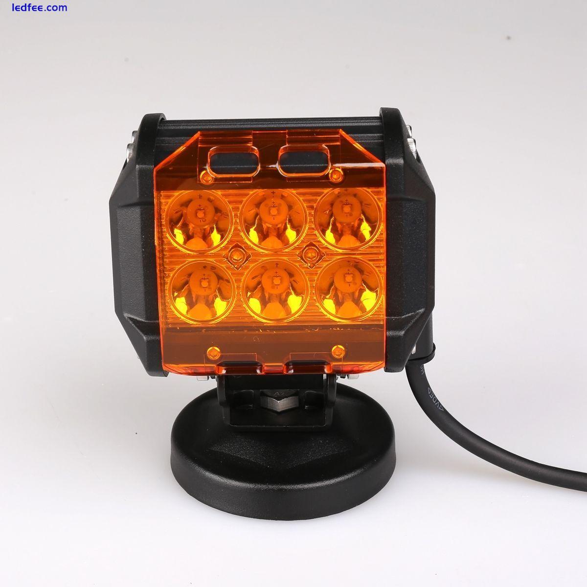 2x Amber LED Work Light Bar Protective Cover for 4'' inch 18W Fog ATV OffRoad 5 