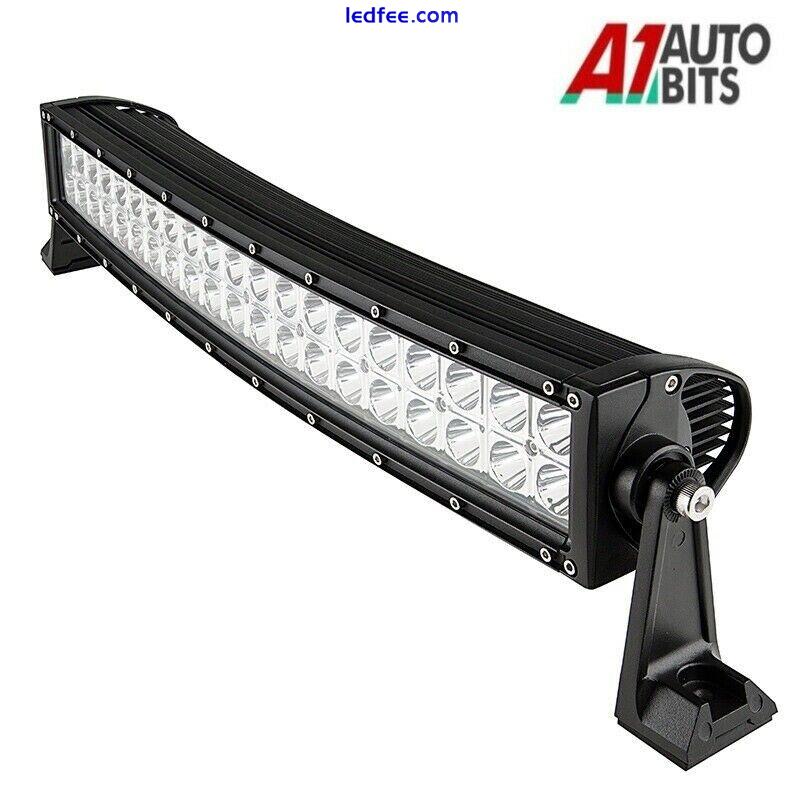 22" 120w Curved LED Light Bar Spot IP68 Driving Light Off Road 4WD Boat 12V 24V 0 