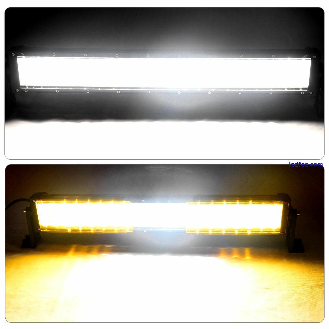 6" inch Amber Cover For 7" 12" 18" 24" 30" 36" 42" 50" 52" 54 LED Work Light Bar 3 