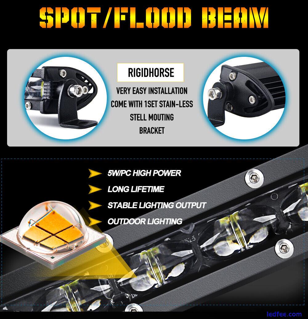 8" Inch 6D Led Light Bar 300W Spot Flood Combo Led Beam for 4X4 Suv Truck 10-30V 5 