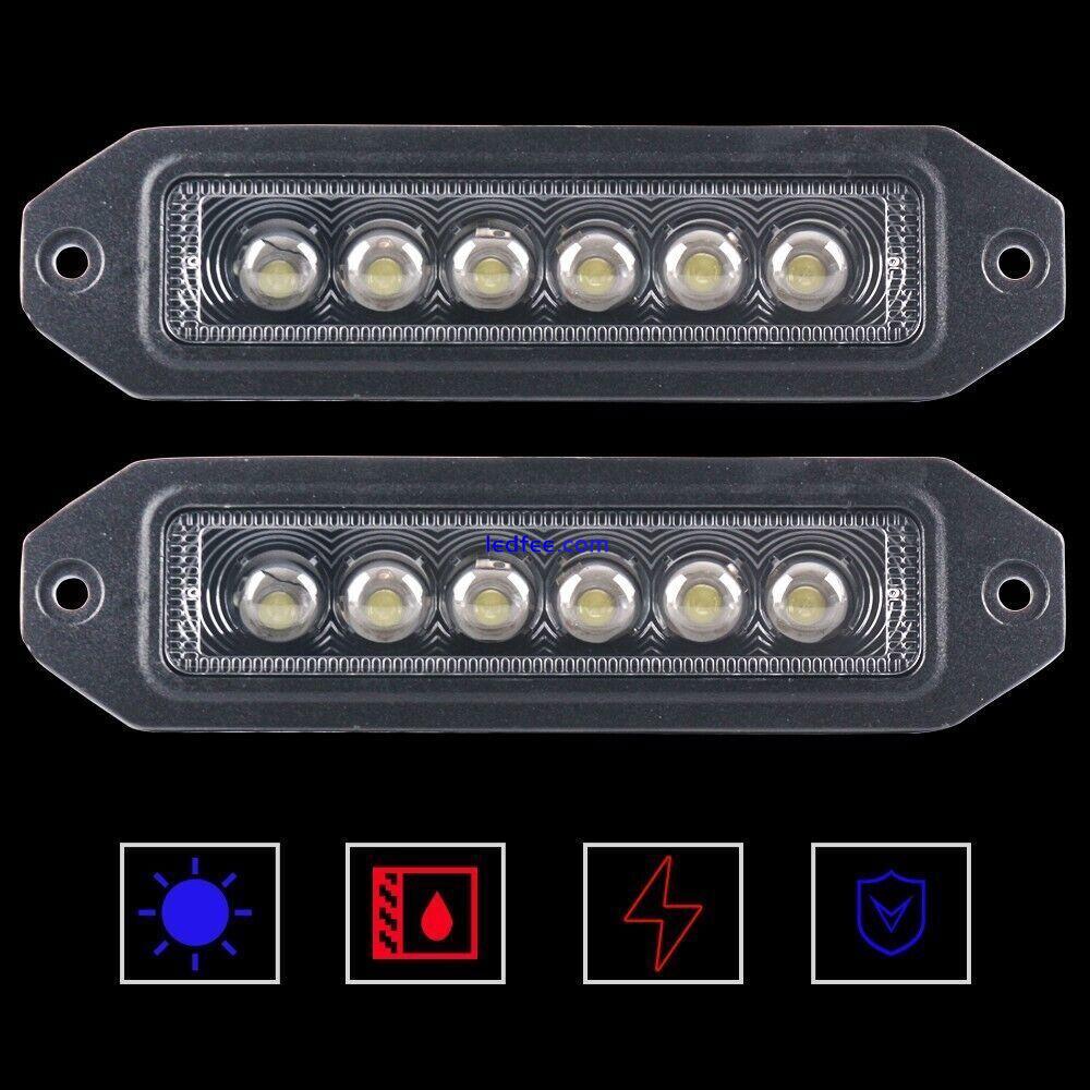 18W Single row led light bar Flush mount worklight pods Fog Light Off Road light 0 