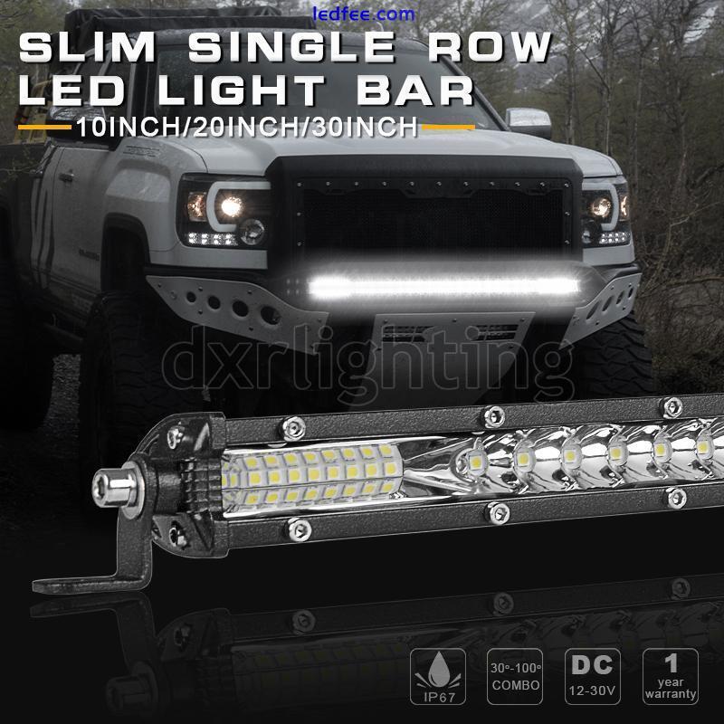 10inch Slim LED Work Light Bar Combo Spot Flood Driving Offroad Truck ATV SUV 0 