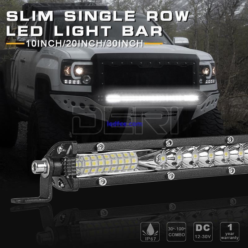10inch Slim LED Work Light Bar Flood Spot Combo Offroad Fog Driving SUV ATV UTV 1 