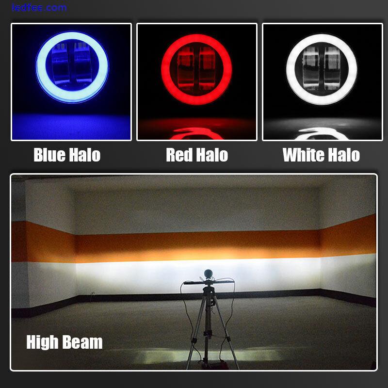 3inch LED Work Light Bar 7D Lens Halo Spot Driving Fog Pods DRL Offroad SUV 4WD 5 
