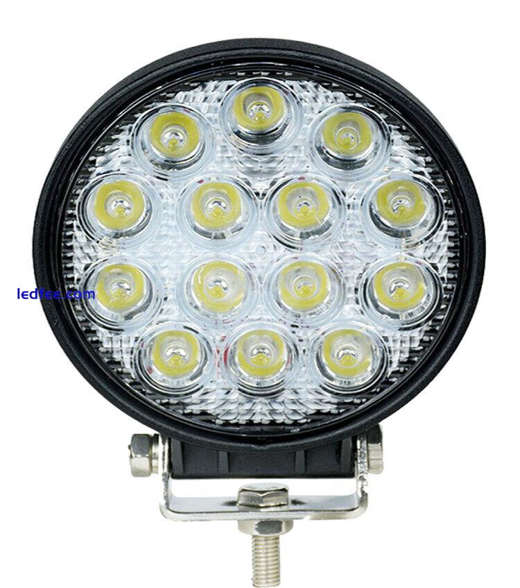 4'' 42W LED Flood Round Work Light Bar Offroad Truck Car SUV ATV Driving Lamp 5 