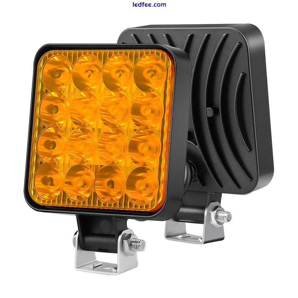 48W LED Work Light Bar Spot Flood Combo Pods Offroad Driving Fog Lamp X1 M8U2 4 