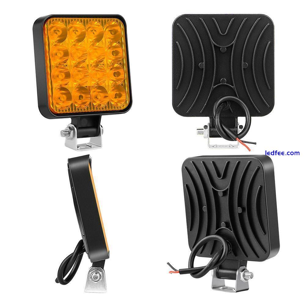48W LED Work Light Bar Spot Flood Combo Pods Offroad Driving Fog Lamp X1 M8U2 5 