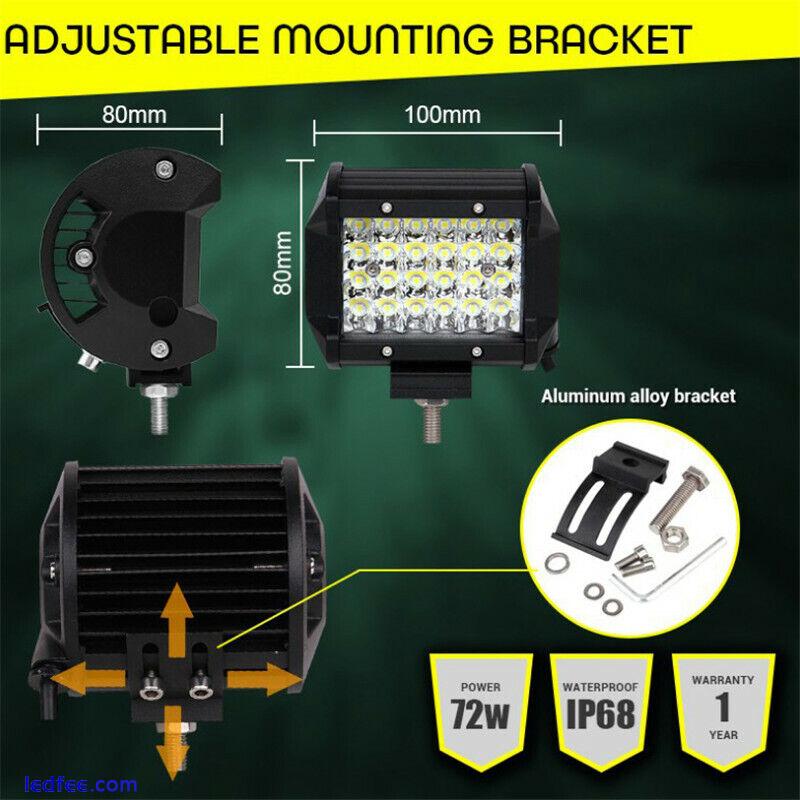 72W LED Work Light Bar Spot Beam Offroad Car Diving Truck SUV 4WD ATV 4 x 4. P5 2 