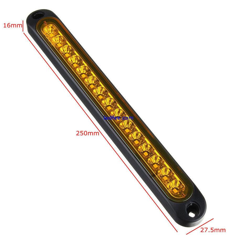 LED Amber Light Bar Emergency Warning Strobe Flashing Yellow Indicator Lights 0 